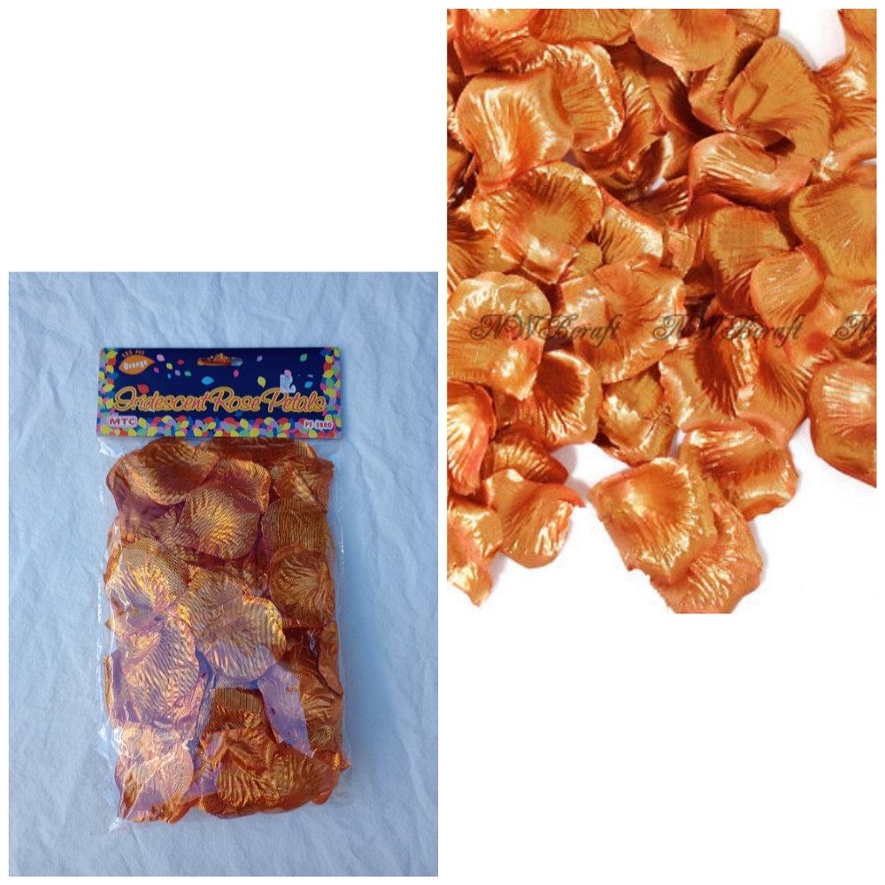 Orange Artificial Rose Petals